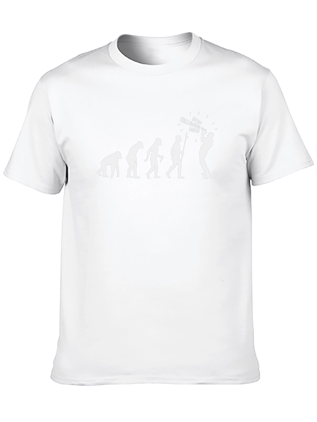 Evolution of Grumpy T-Shirt - Stop Following Me!