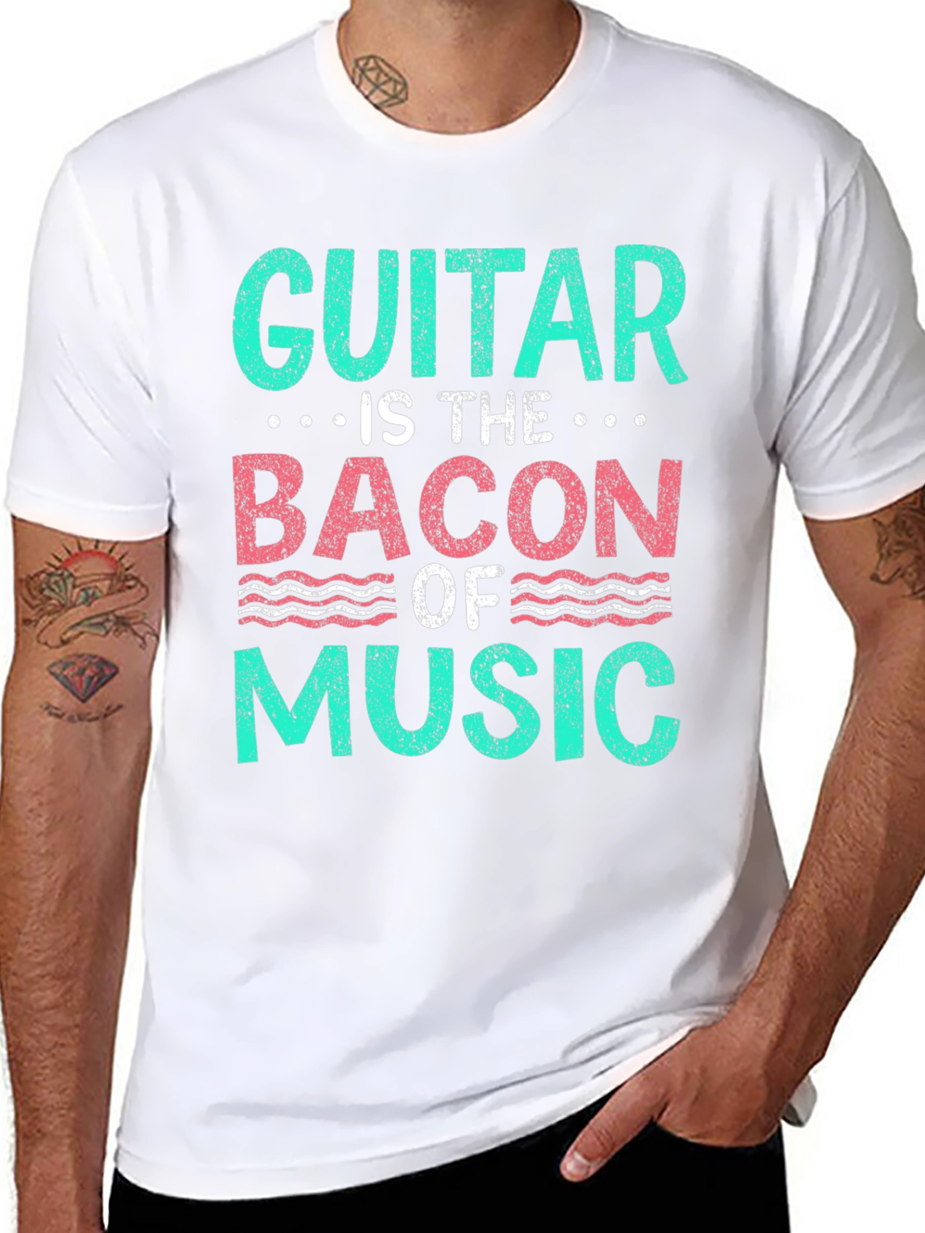 Guitar is the Bacon of Music Graphic Tee