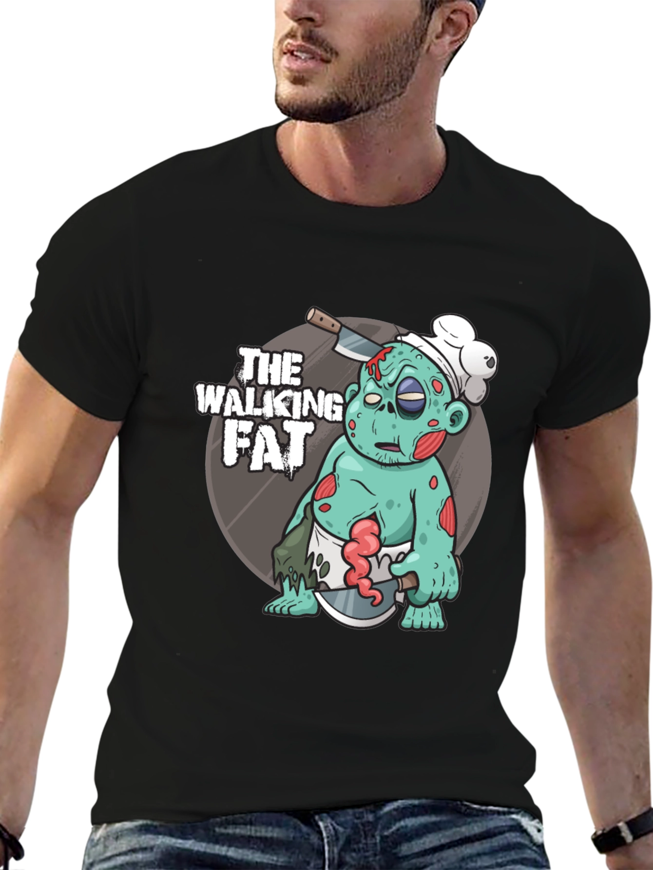 The Walking Fat Zombie Chef T-Shirt