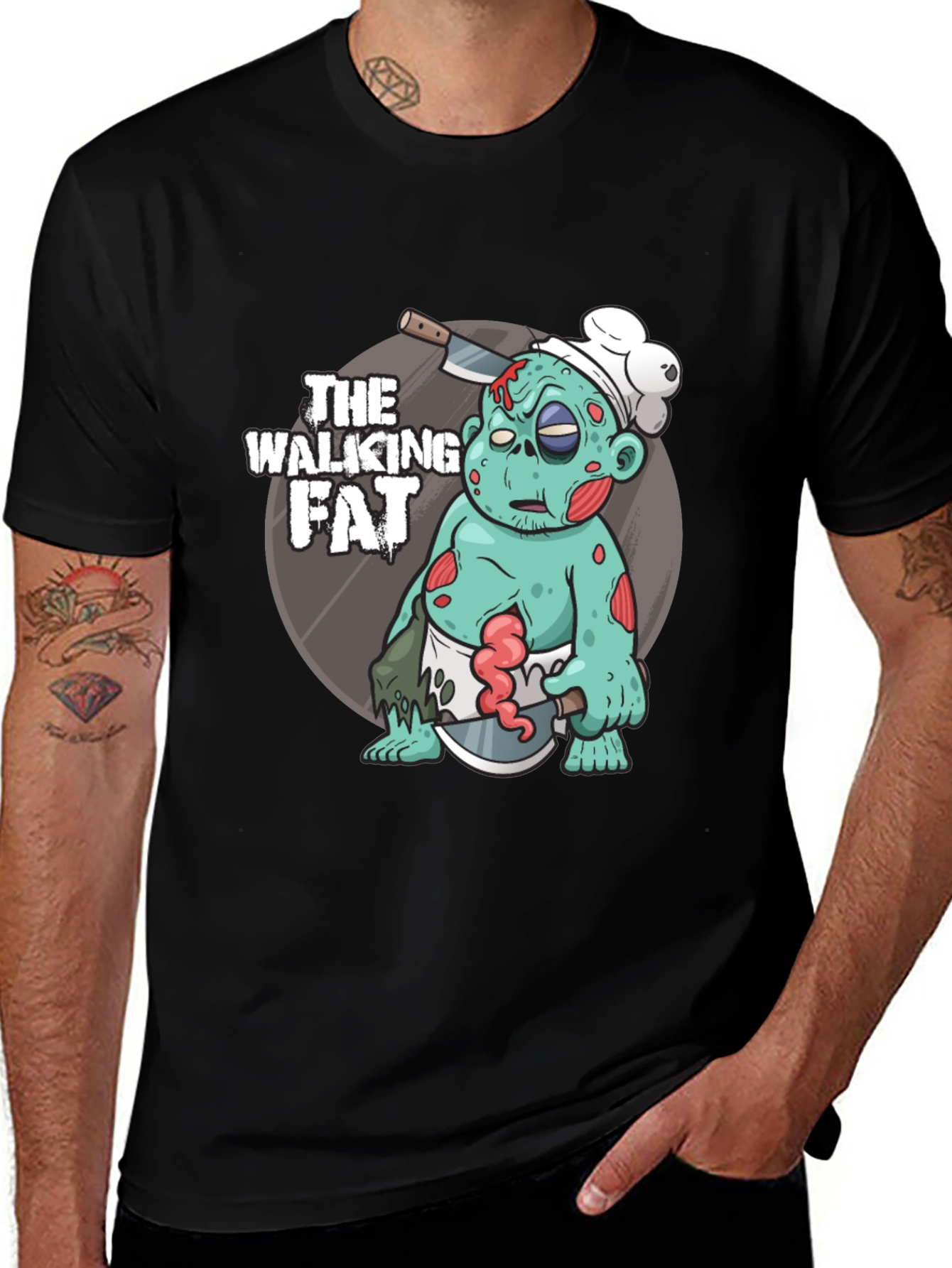 The Walking Fat Zombie Chef T-Shirt