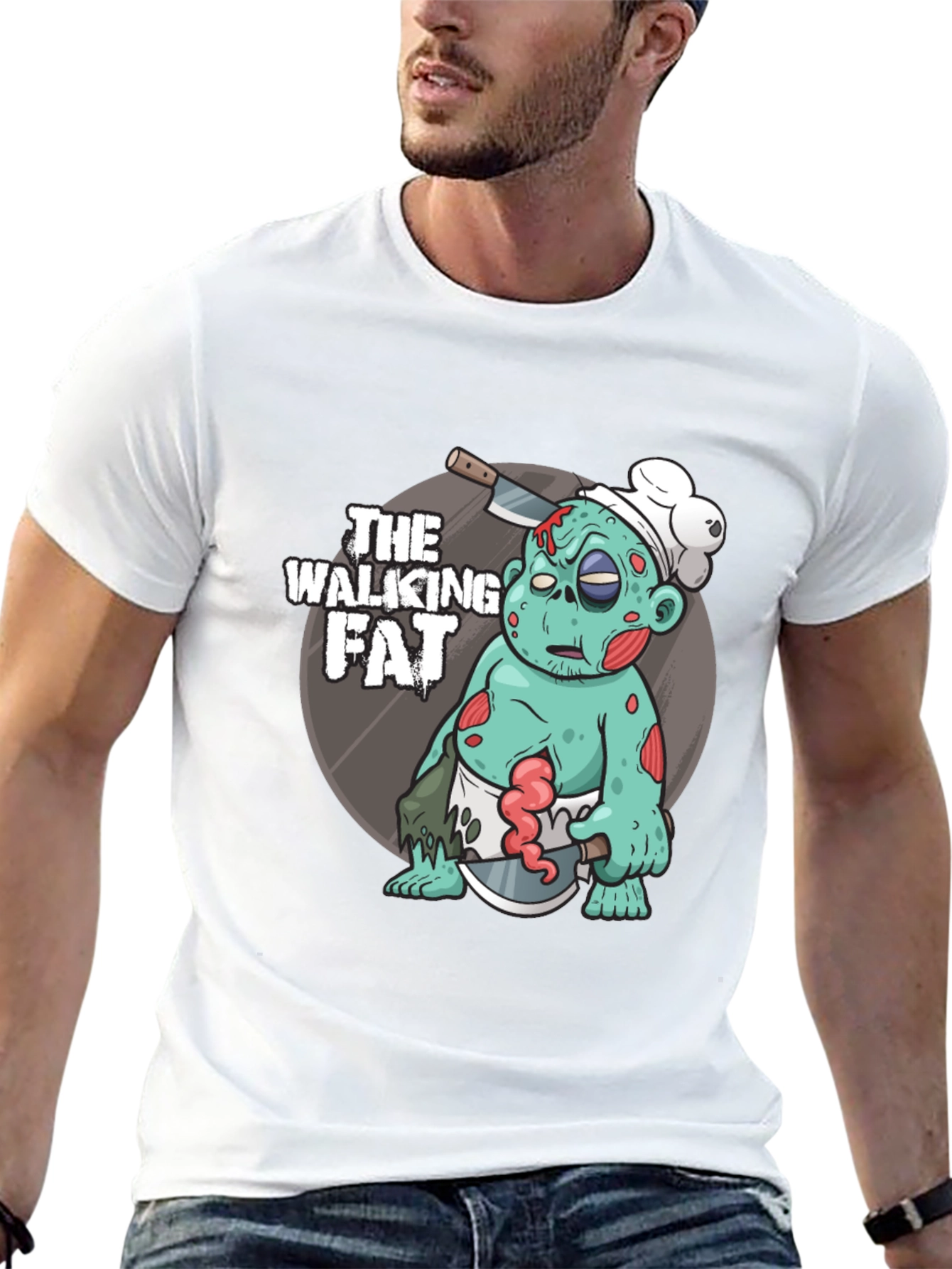 The Walking Fat Zombie Chef T-Shirt