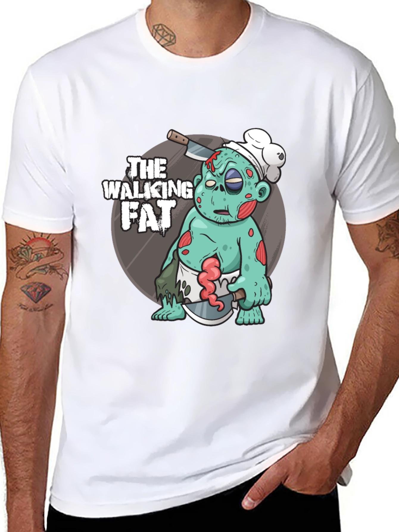 The Walking Fat Zombie Chef T-Shirt