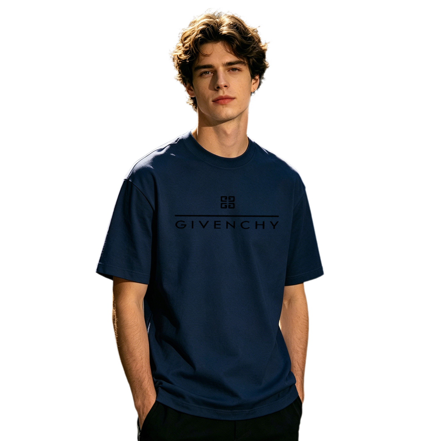 Unisex Classic 4G Square Logo GIVENCHY Letter Print Crew Neck T-Shirt Oversized Casual Basic Short Sleeve Tee Multiple Colors Available