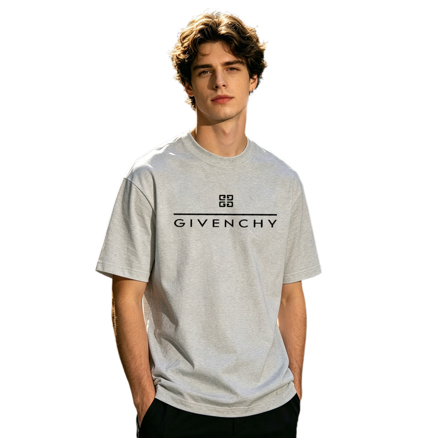Unisex Classic 4G Square Logo GIVENCHY Letter Print Crew Neck T-Shirt Oversized Casual Basic Short Sleeve Tee Multiple Colors Available