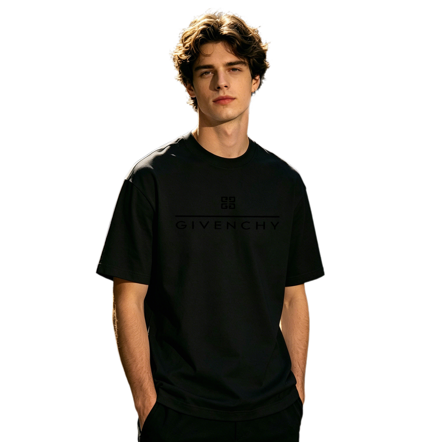 Unisex Classic 4G Square Logo GIVENCHY Letter Print Crew Neck T-Shirt Oversized Casual Basic Short Sleeve Tee Multiple Colors Available