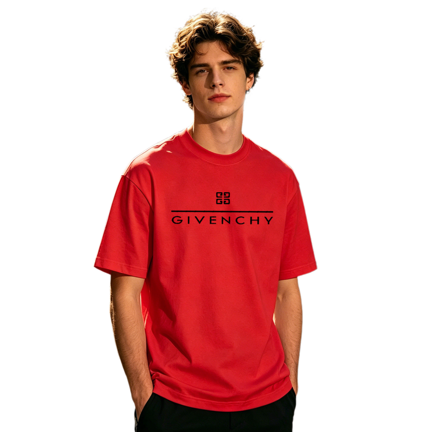 Unisex Classic 4G Square Logo GIVENCHY Letter Print Crew Neck T-Shirt Oversized Casual Basic Short Sleeve Tee Multiple Colors Available