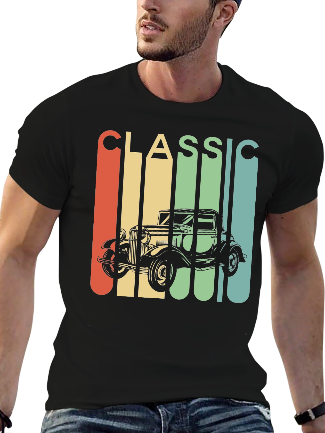 Classic Car Graphic T-Shirt - Retro Automotive Tee