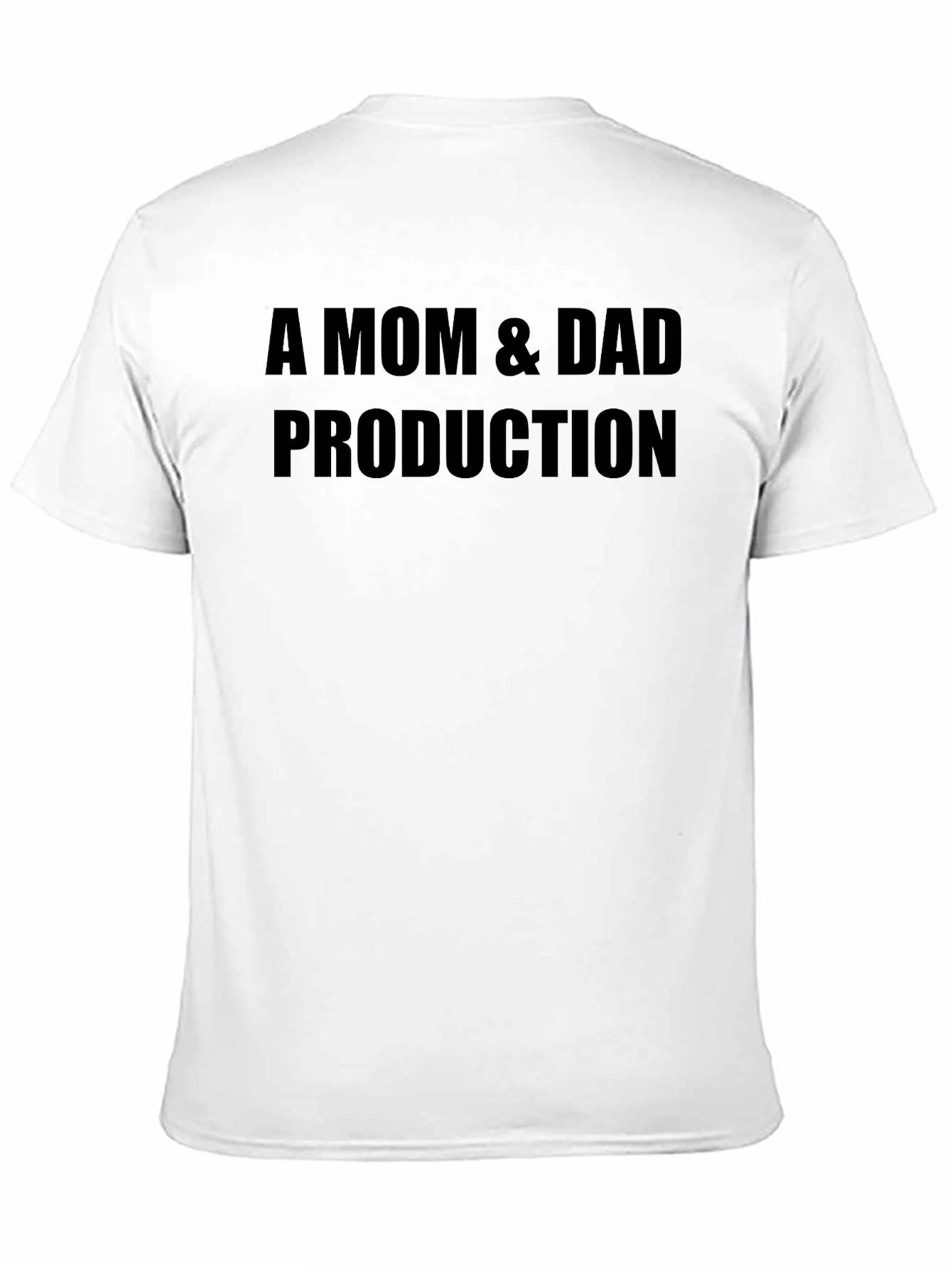 A Mom & Dad Production Black Graphic Tee Shirt