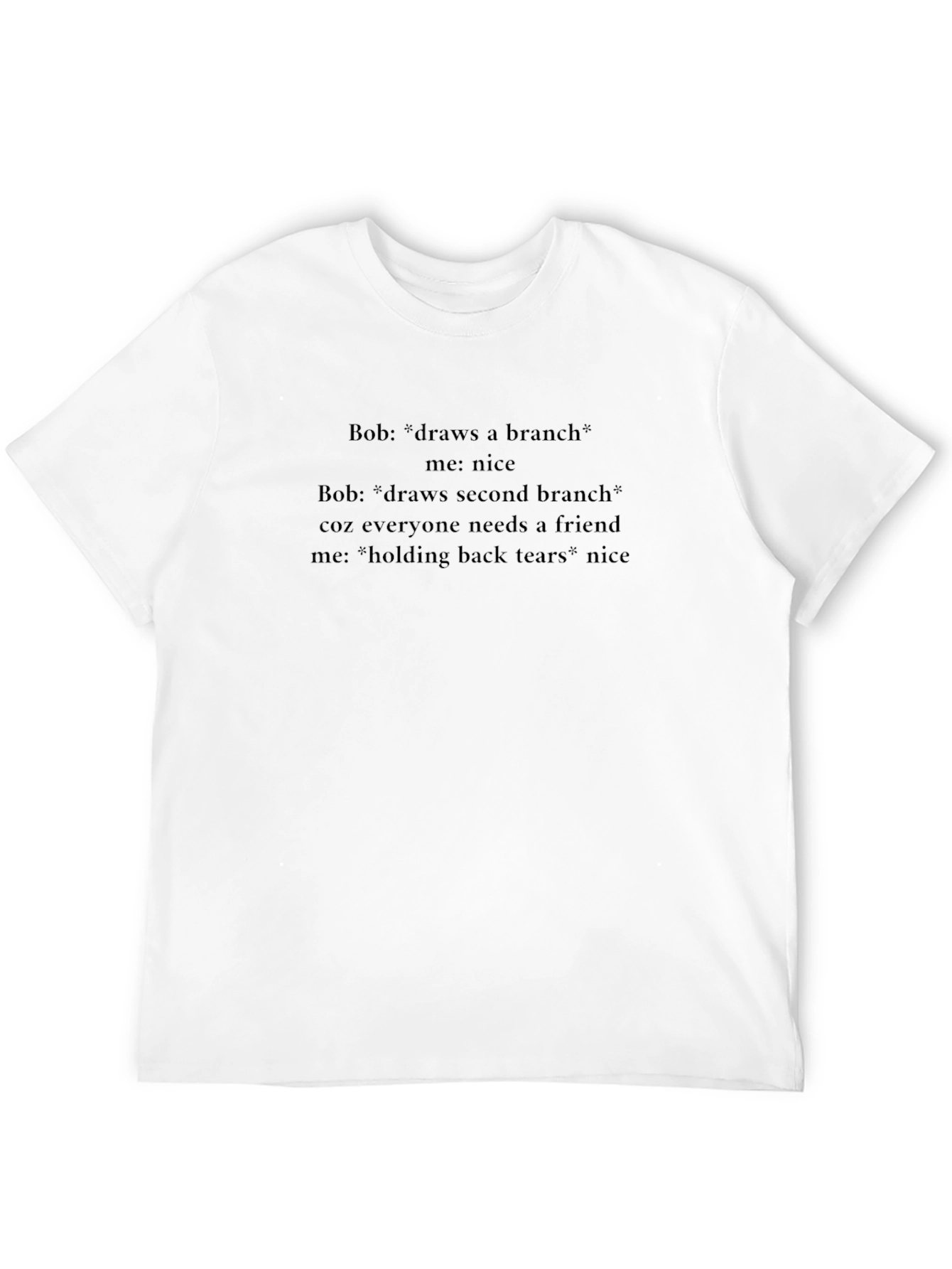 Bob Draws Branches Black Tee