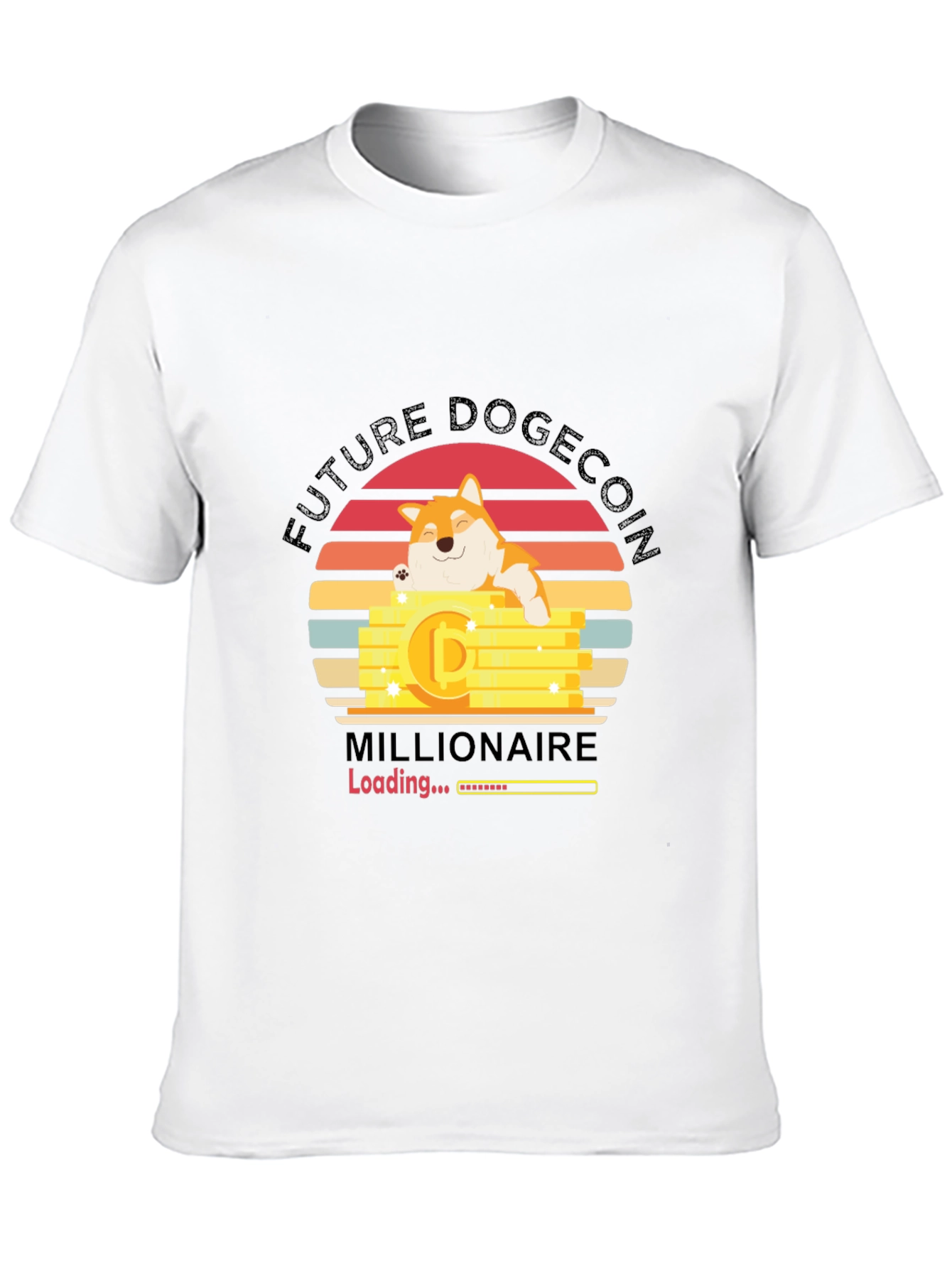 Future Dogecoin Millionaire Black T-Shirt