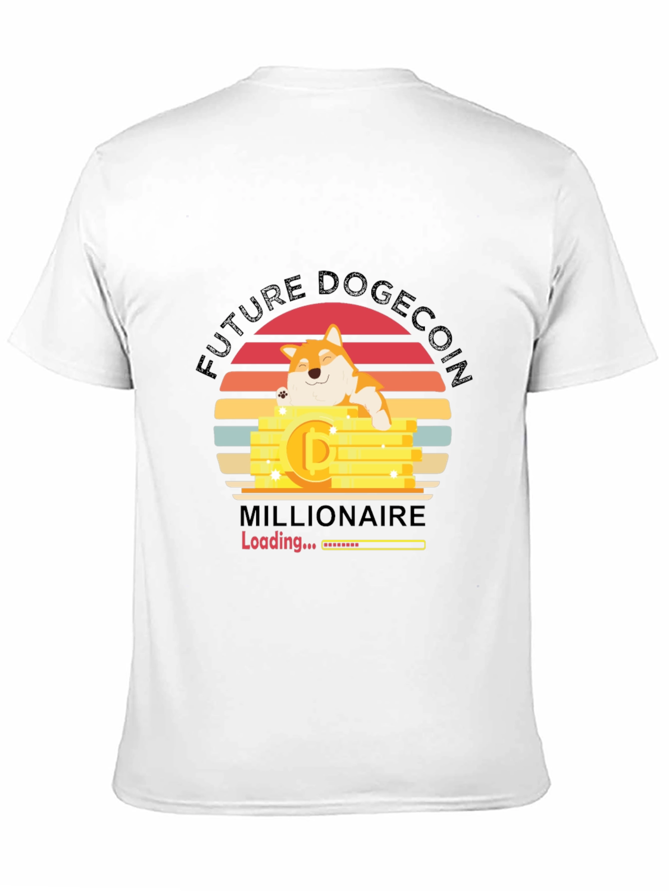 Future Dogecoin Millionaire Black T-Shirt