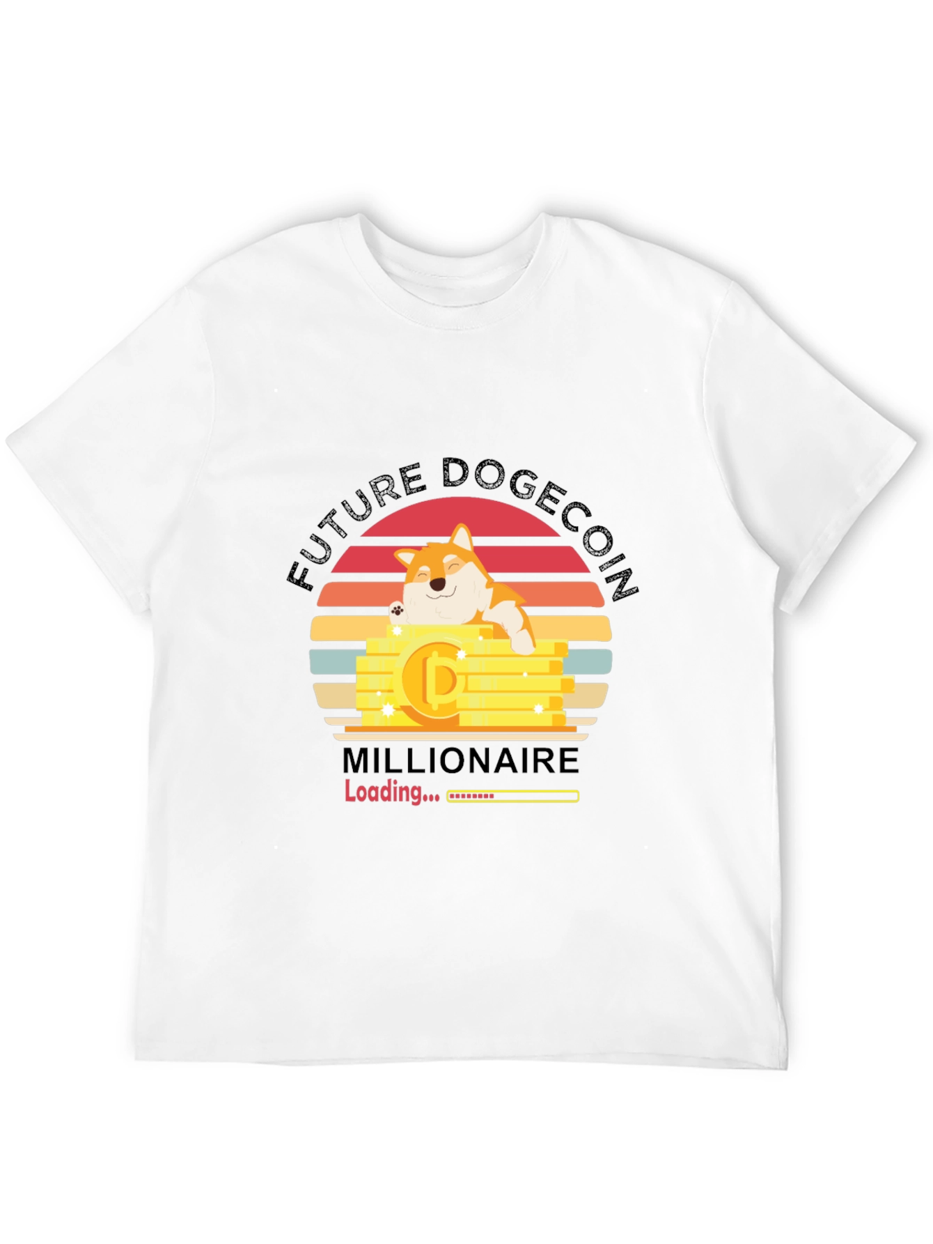 Future Dogecoin Millionaire Black T-Shirt