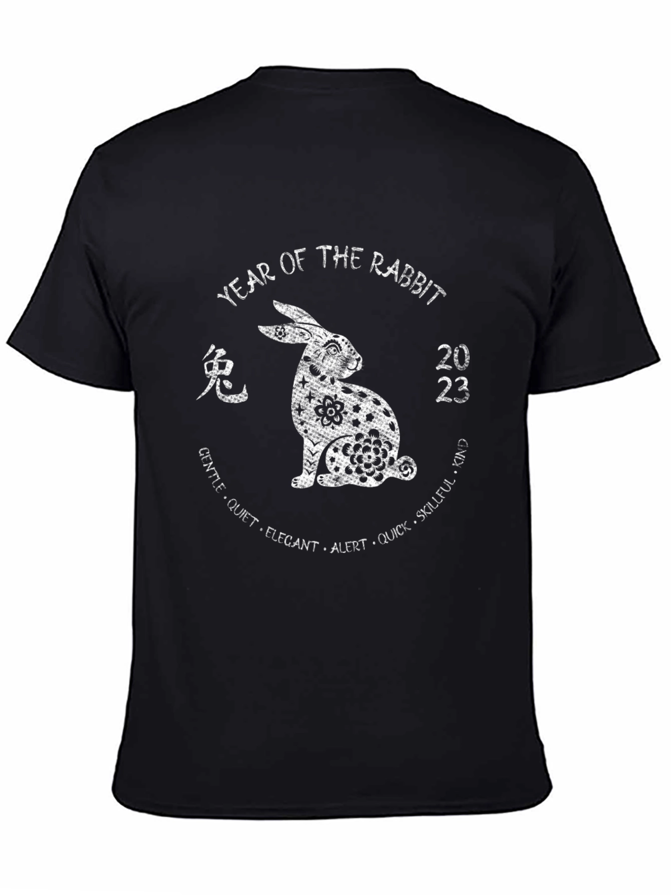 Year of the Rabbit 2023 Black Graphic Tee