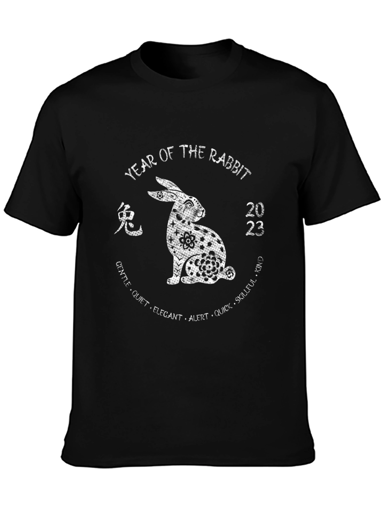 Year of the Rabbit 2023 Black Graphic Tee
