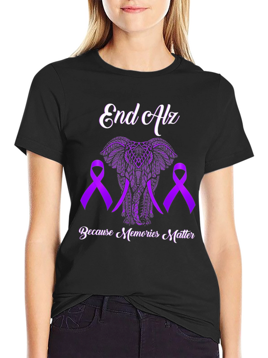 End Alz Awareness T-Shirt: Because Memories Matter