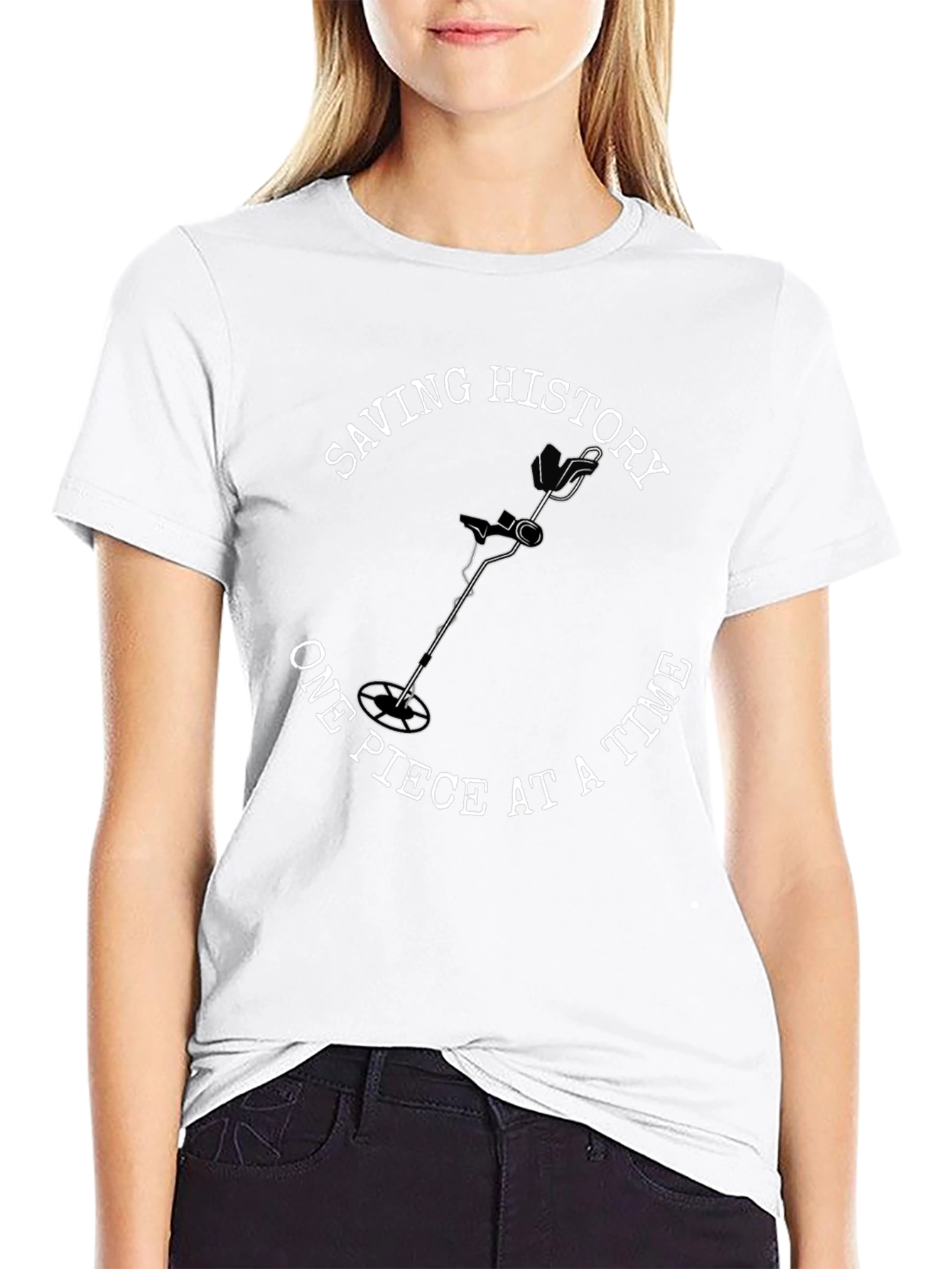 Saving History Metal Detecting Graphic T-Shirt