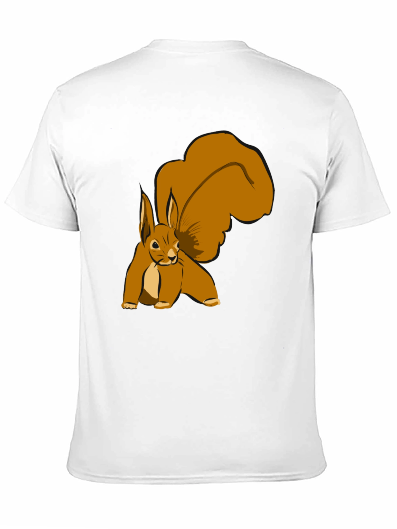 Squirrel Graphic Tee - Black Cotton T-Shirt