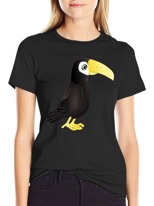 Toucan Graphic Black T-Shirt - Cool Bird Tee