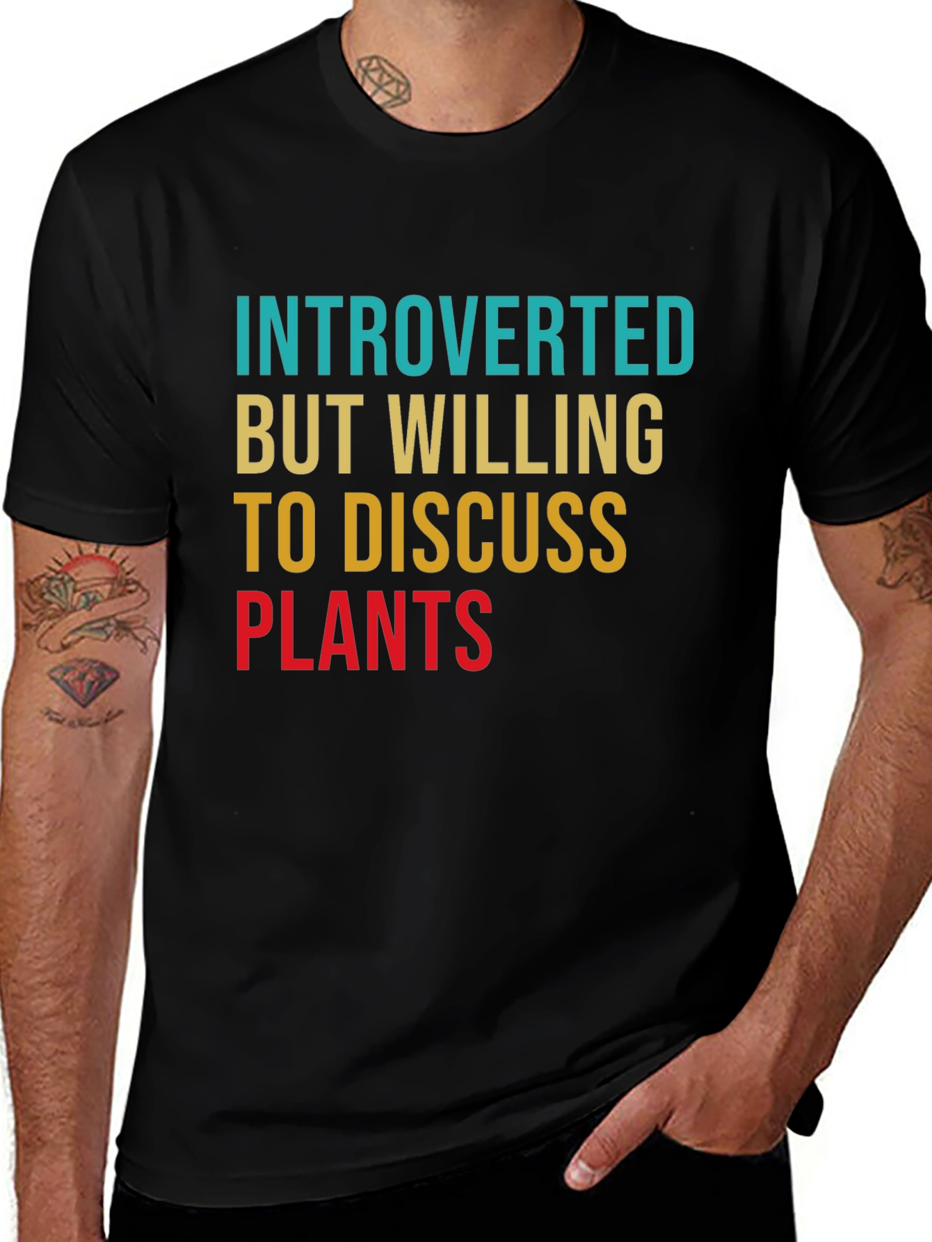 Introverted Plant Lover T-Shirt - Black