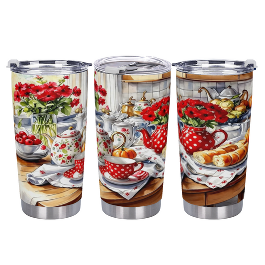 Magical Northern Lights Mountain Lake View 20oz Travel Tumbler