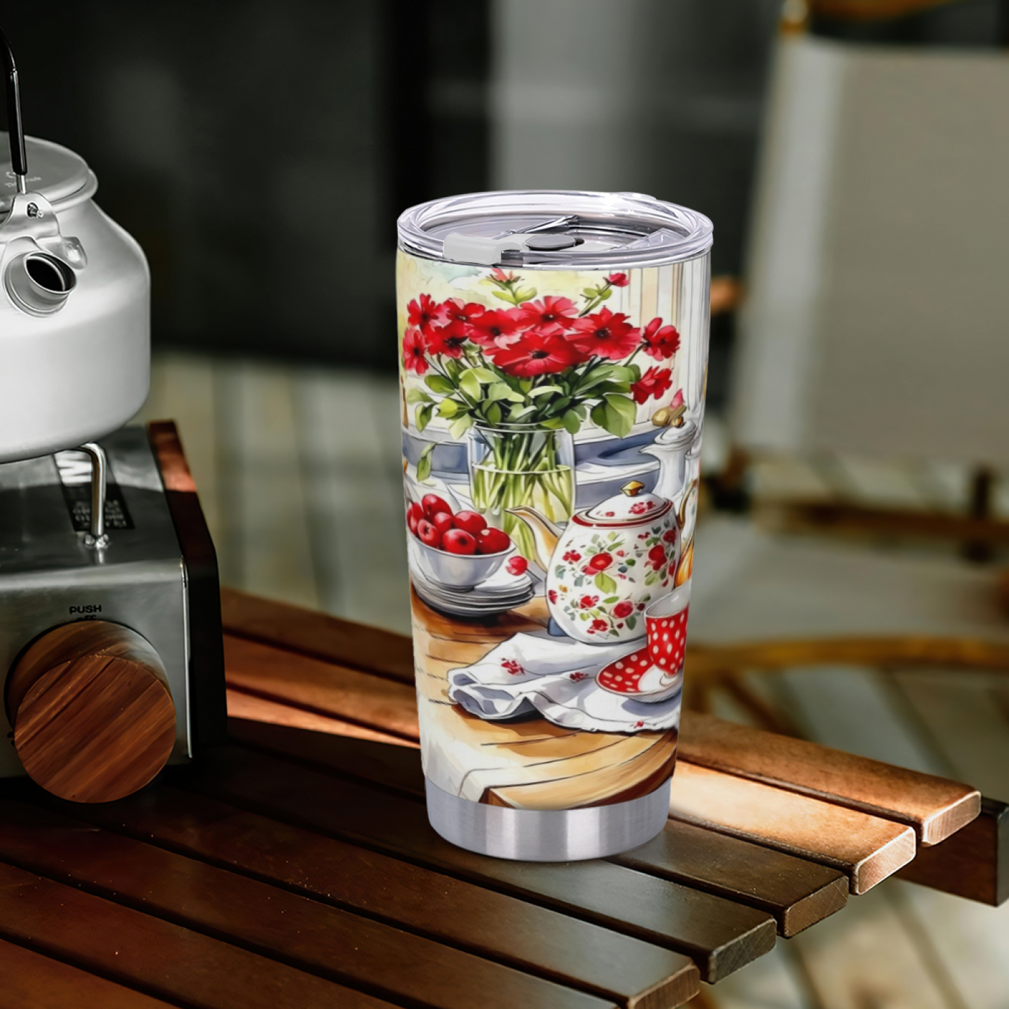 Magical Northern Lights Mountain Lake View 20oz Travel Tumbler