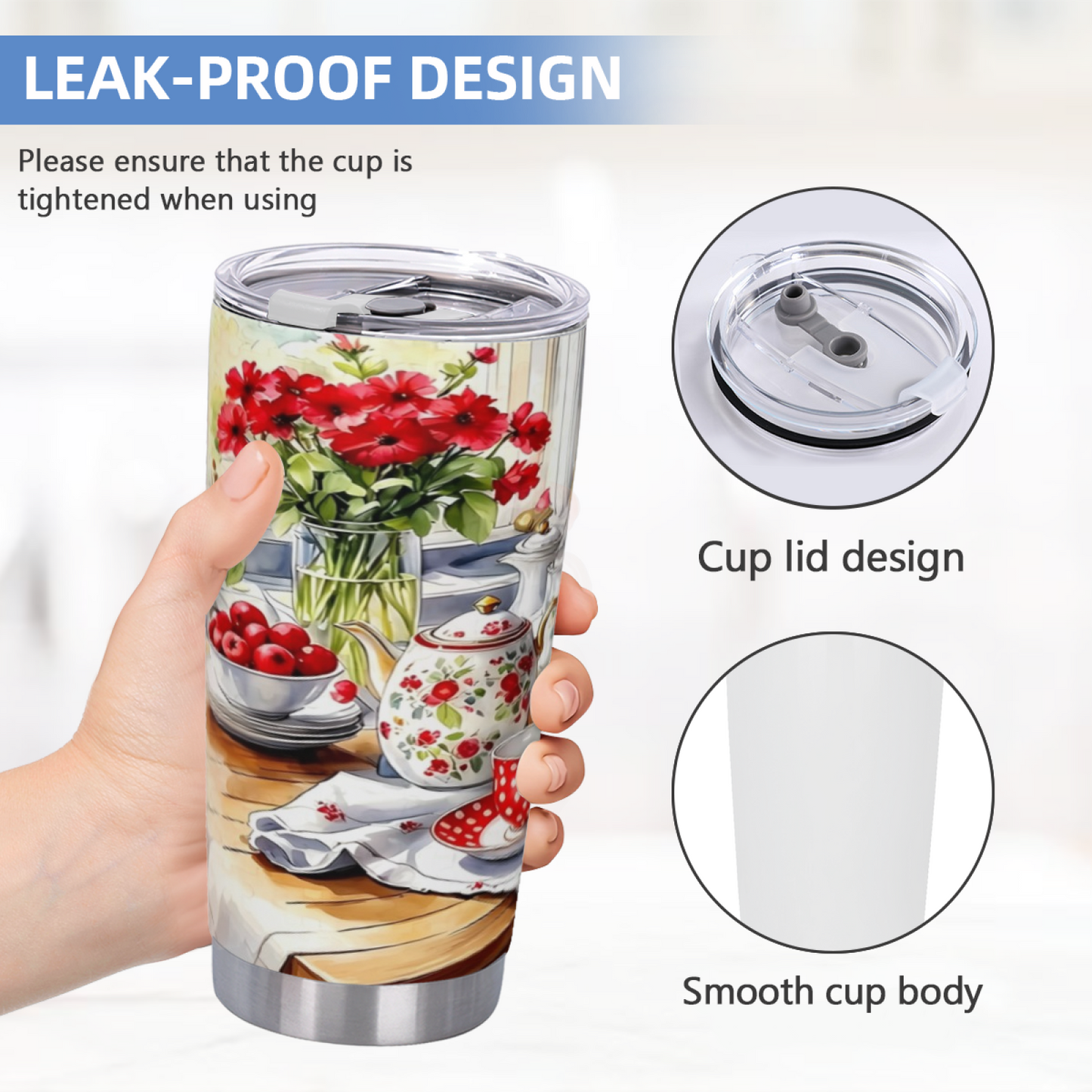Magical Northern Lights Mountain Lake View 20oz Travel Tumbler