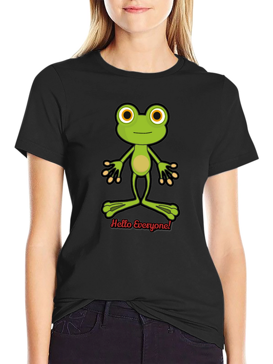 Frog Hello Everyone Graphic T-Shirt