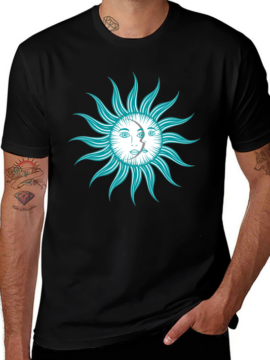 Celestial Sun & Moon Graphic T-Shirt