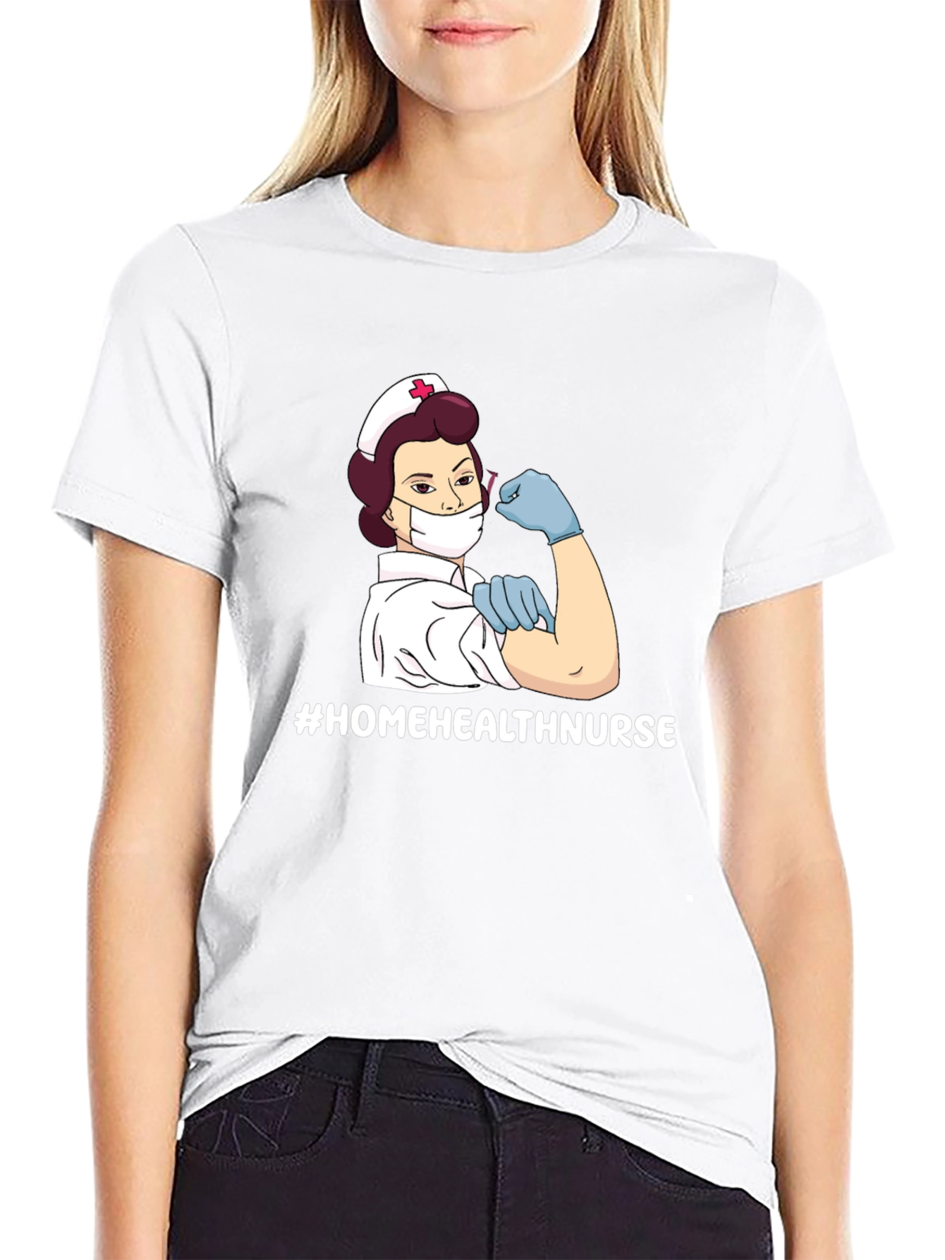 Home Health Nurse T-Shirt - Strong Women Design