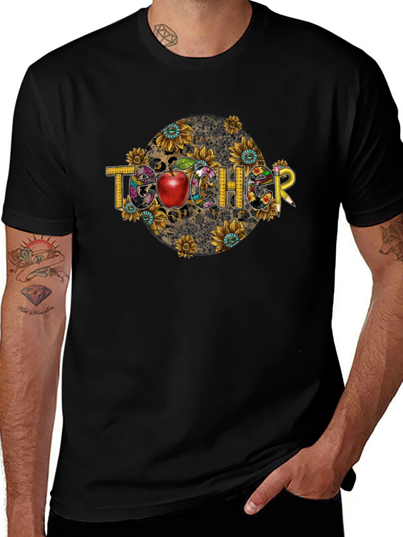 Teacher Sunflower Graphic Tee