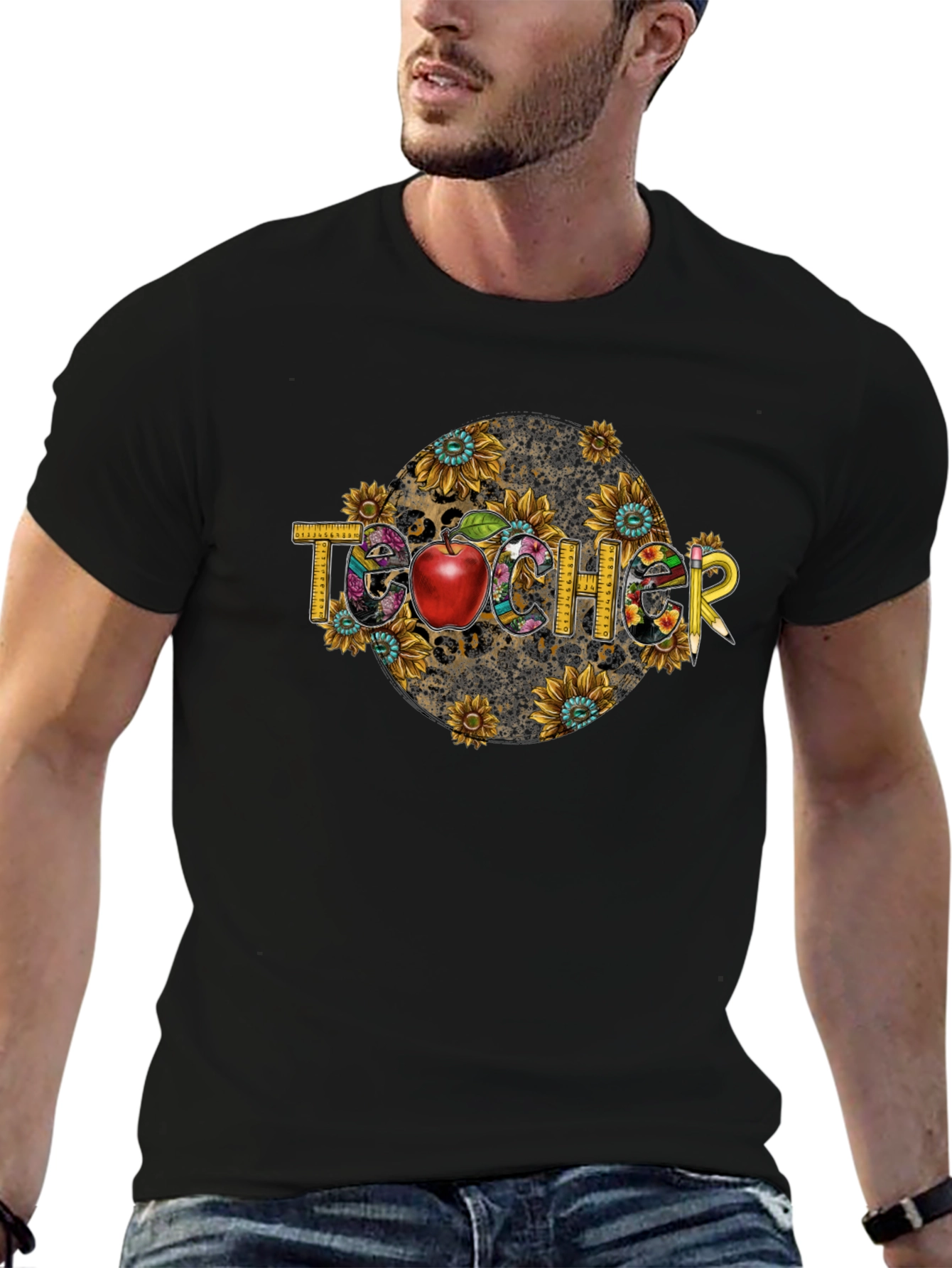 Teacher Sunflower Graphic Tee