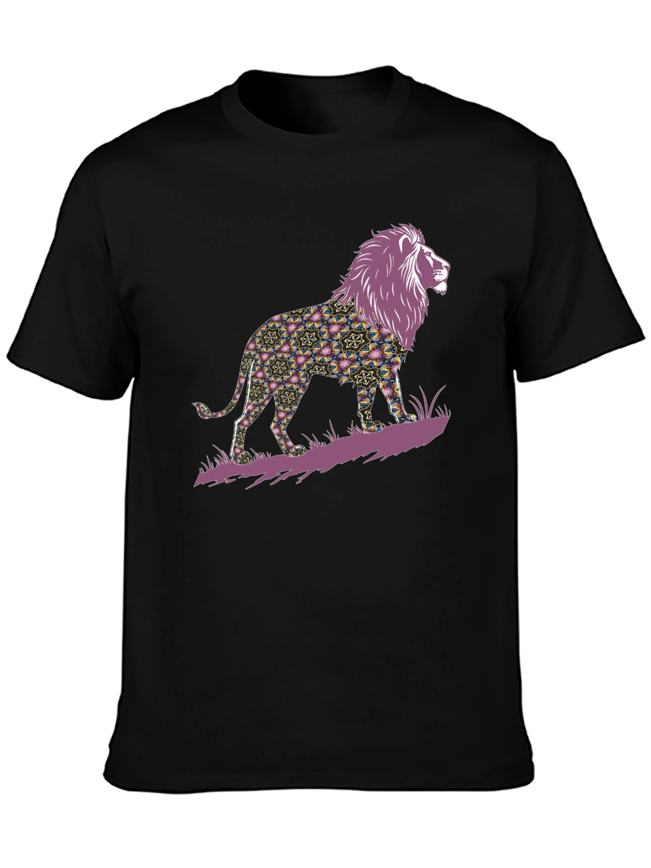 Lion Graphic Print Mens T-Shirt - Bold Style