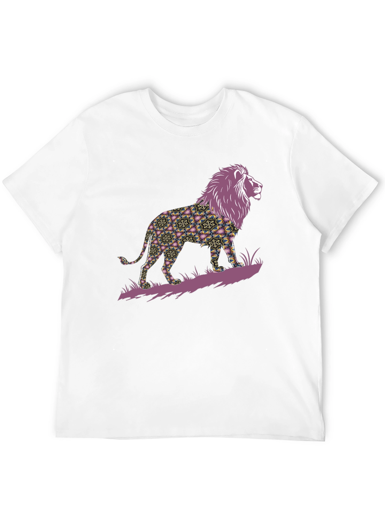 Lion Graphic Print Mens T-Shirt - Bold Style