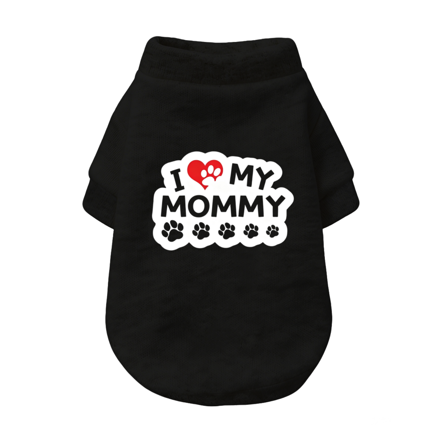 I Love My MOMMY Multi Paw Print Cute Dog Sweater