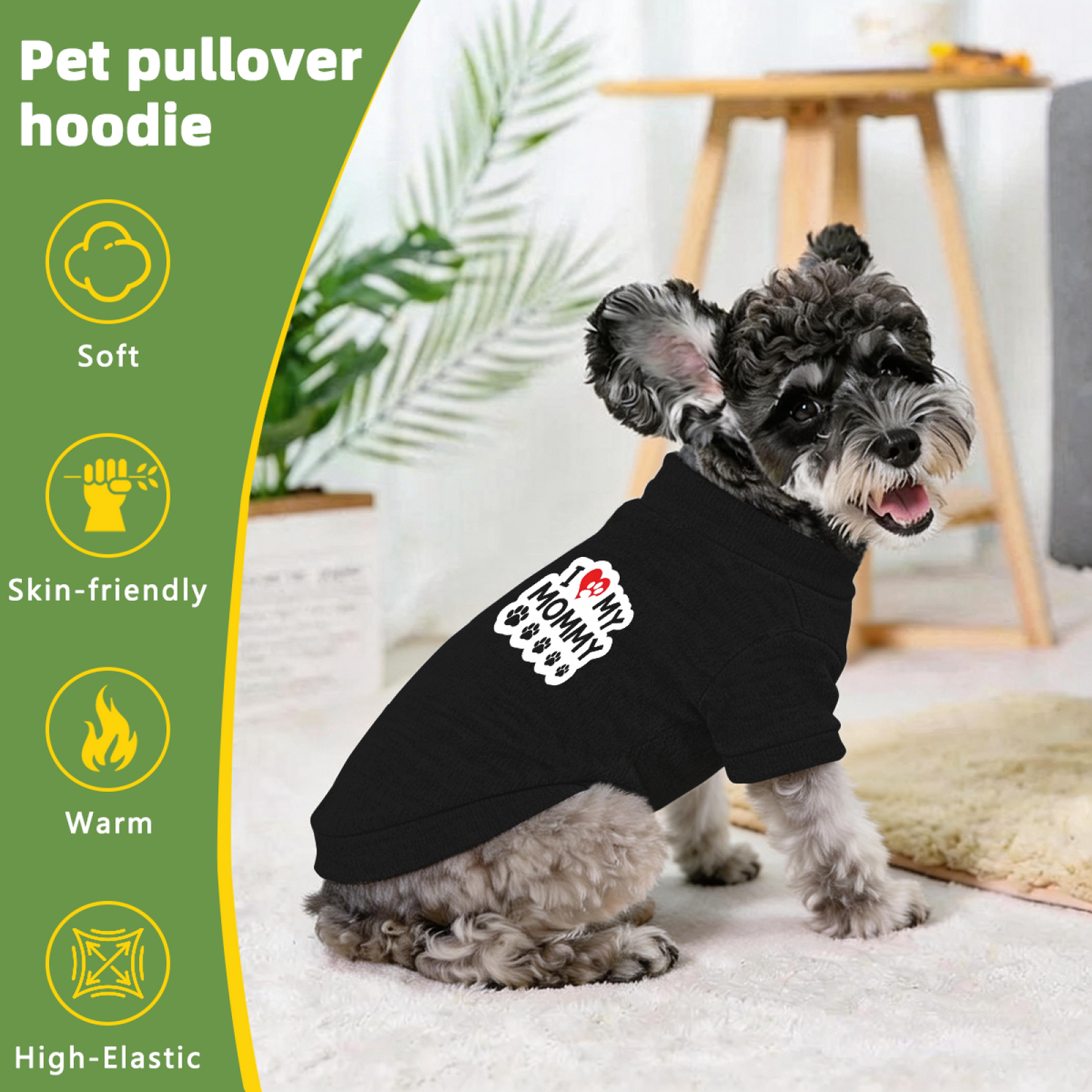 I Love My MOMMY Multi Paw Print Cute Dog Sweater