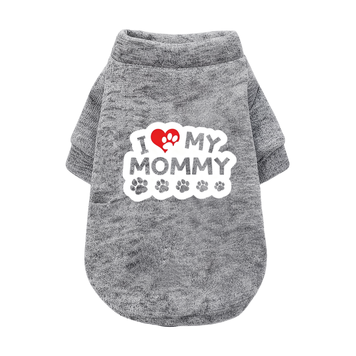 I Love My MOMMY Multi Paw Print Cute Dog Sweater