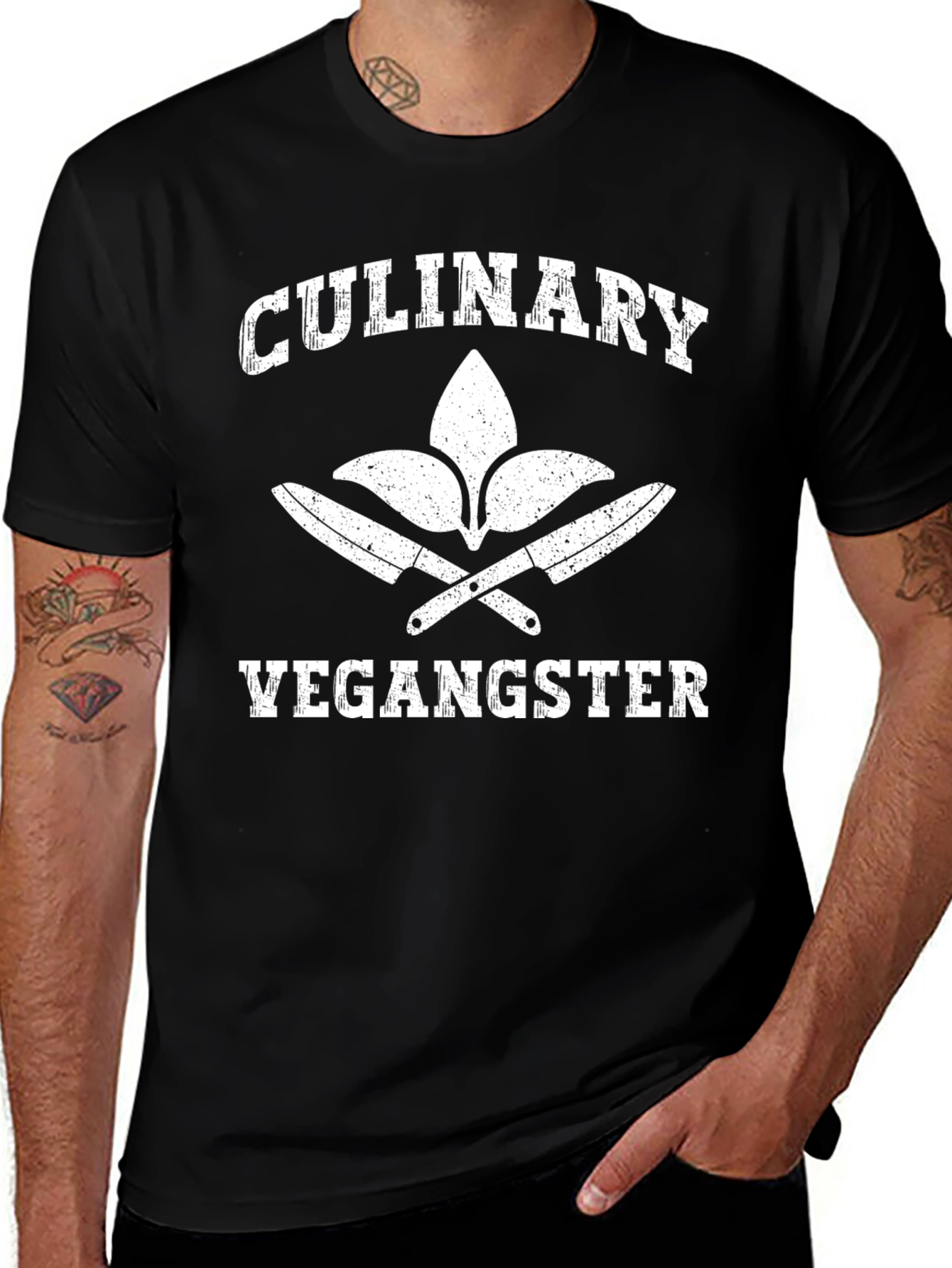 Culinary Vegangster T-Shirt - Vegan Chef Apparel