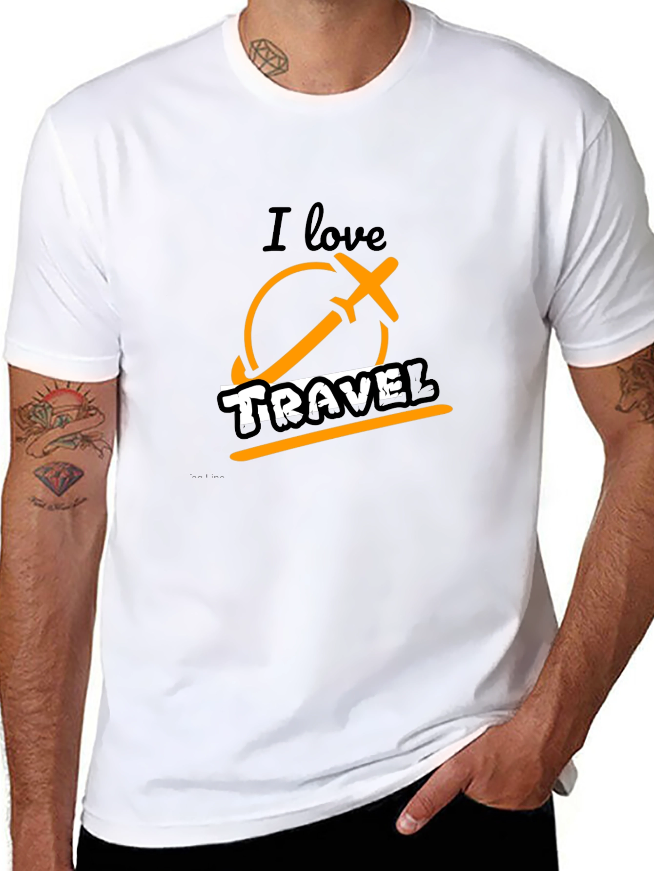 I Love Travel Black Graphic Tee