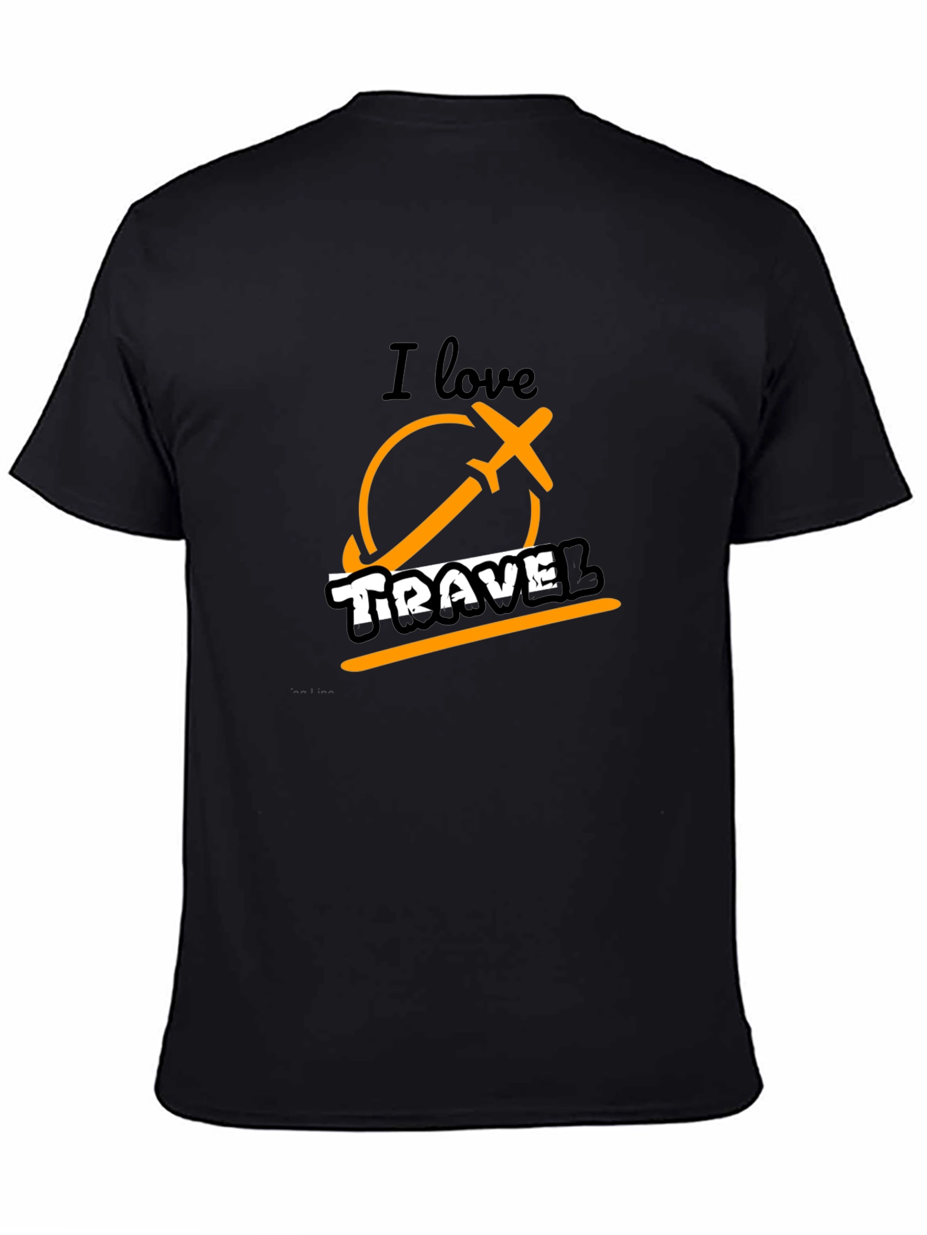 I Love Travel Black Graphic Tee
