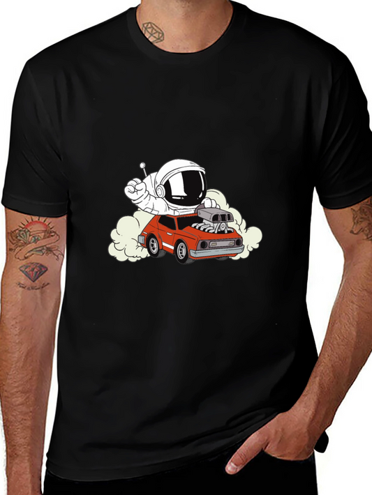Astronaut Racing T-Shirt - Cool Graphic Tee