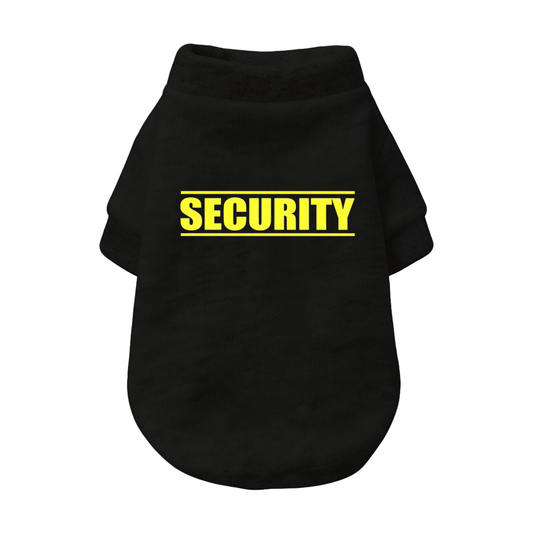 SECURITY Bold Yellow Print Guard Dog Warm Sweater
