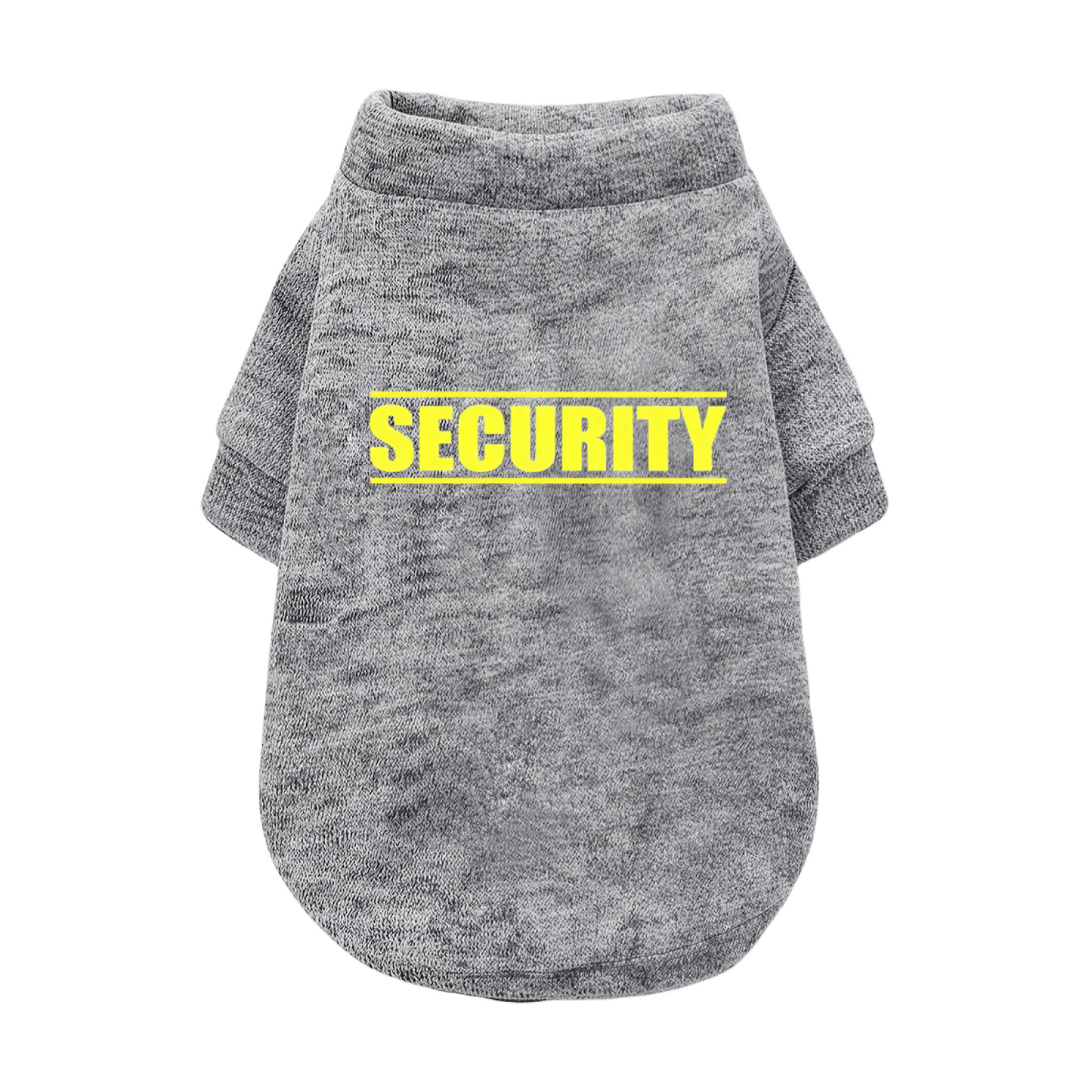 SECURITY Bold Yellow Print Guard Dog Warm Sweater