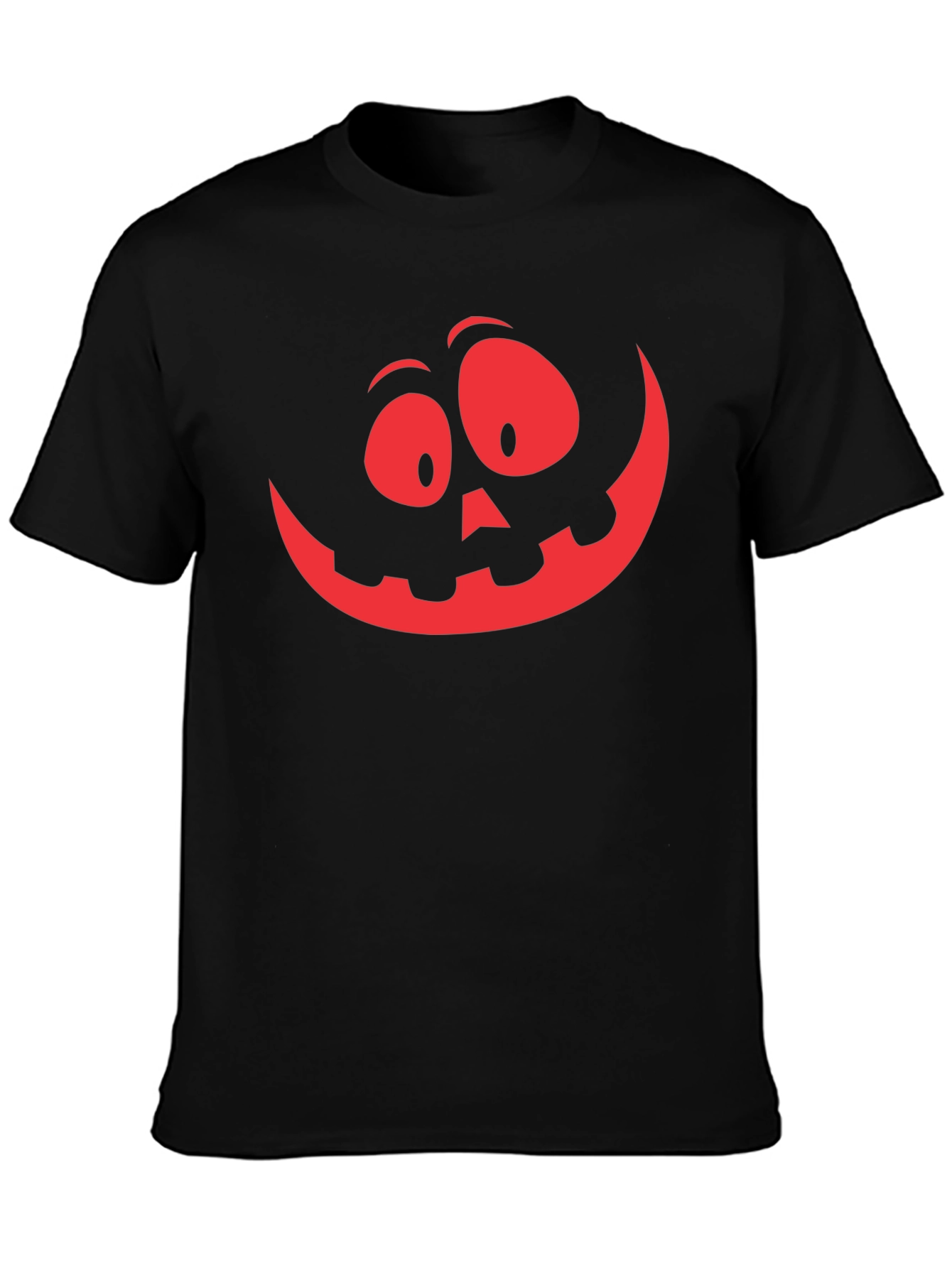 Spooky Pumpkin Face Graphic Tee - Halloween Shirt