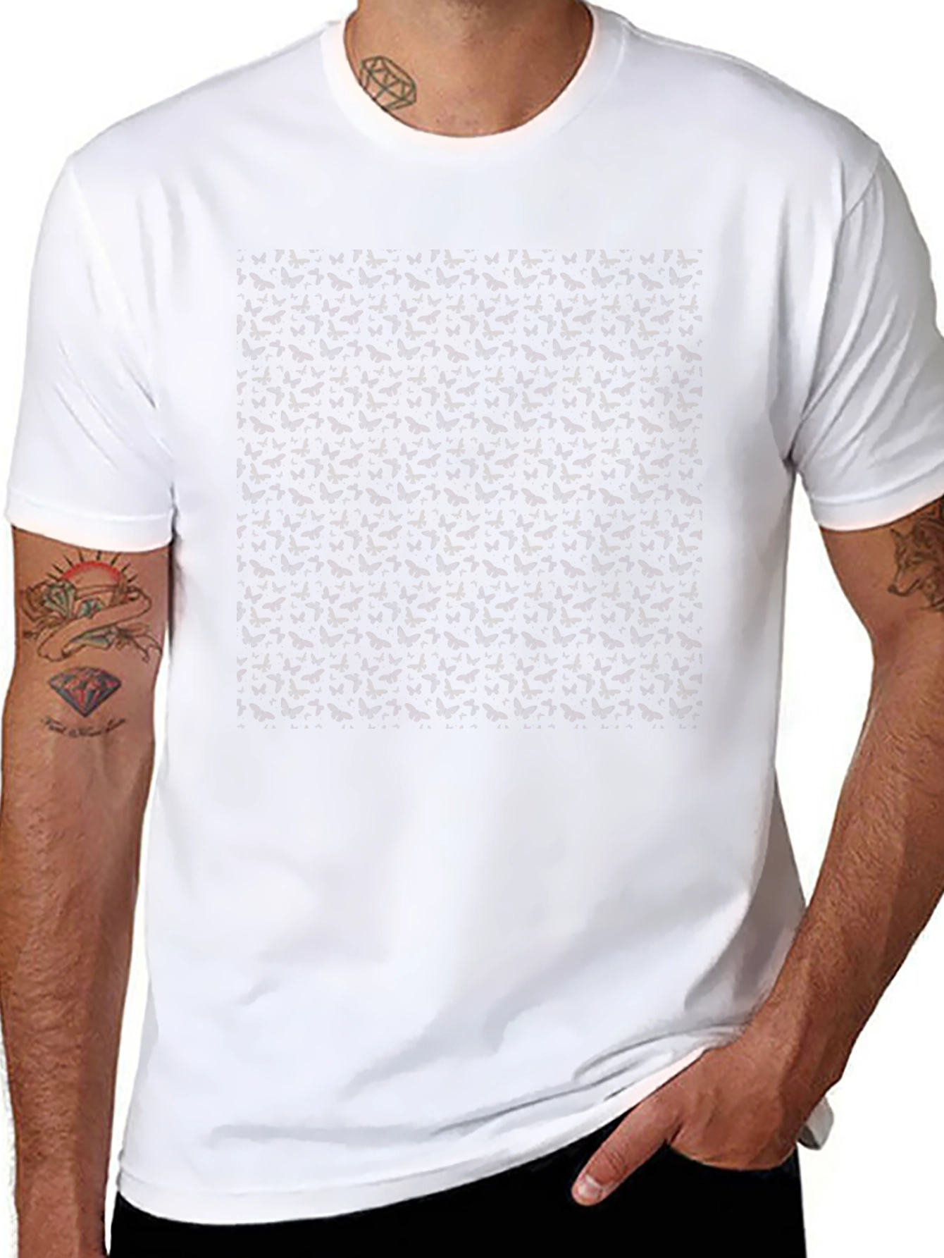 Patterned Black T-Shirt - Modern Casual Style