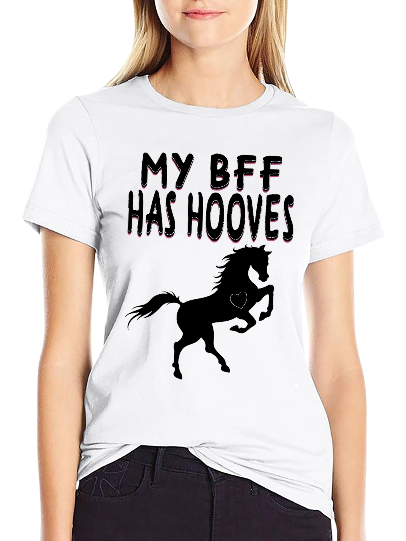 My BFF Has Hooves Horse Graphic T-Shirt