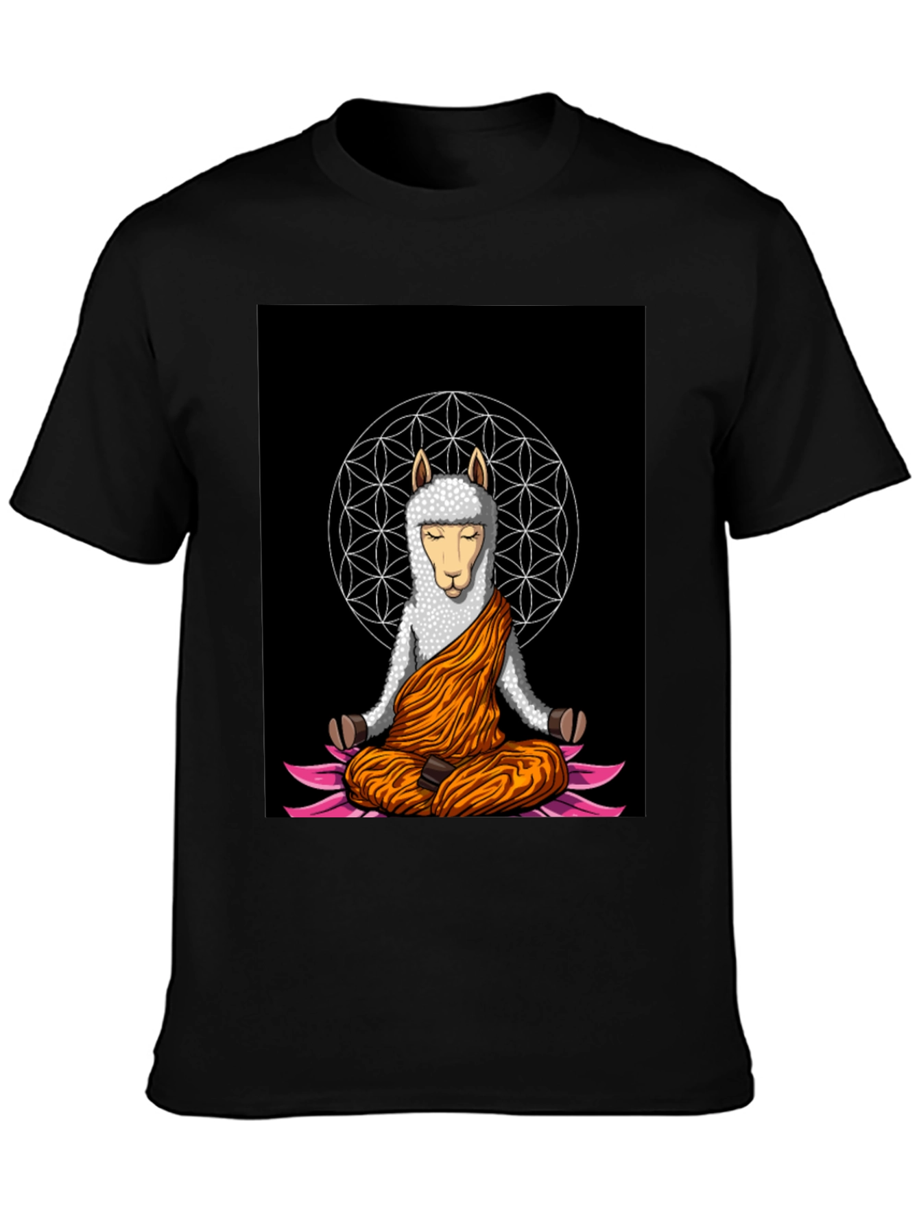 Meditating Llama Graphic T-Shirt - Zen Style