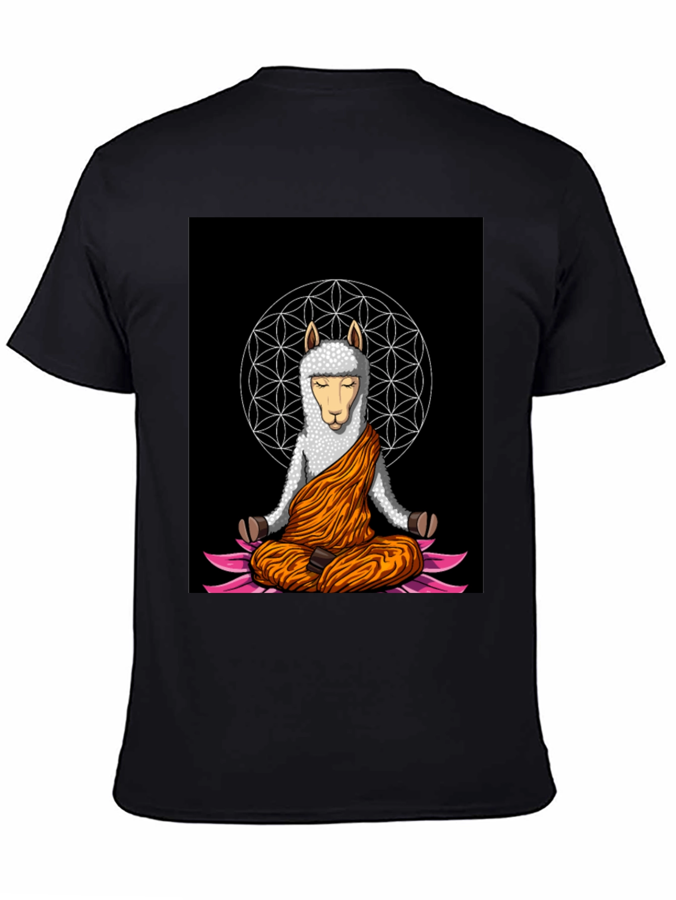 Meditating Llama Graphic T-Shirt - Zen Style
