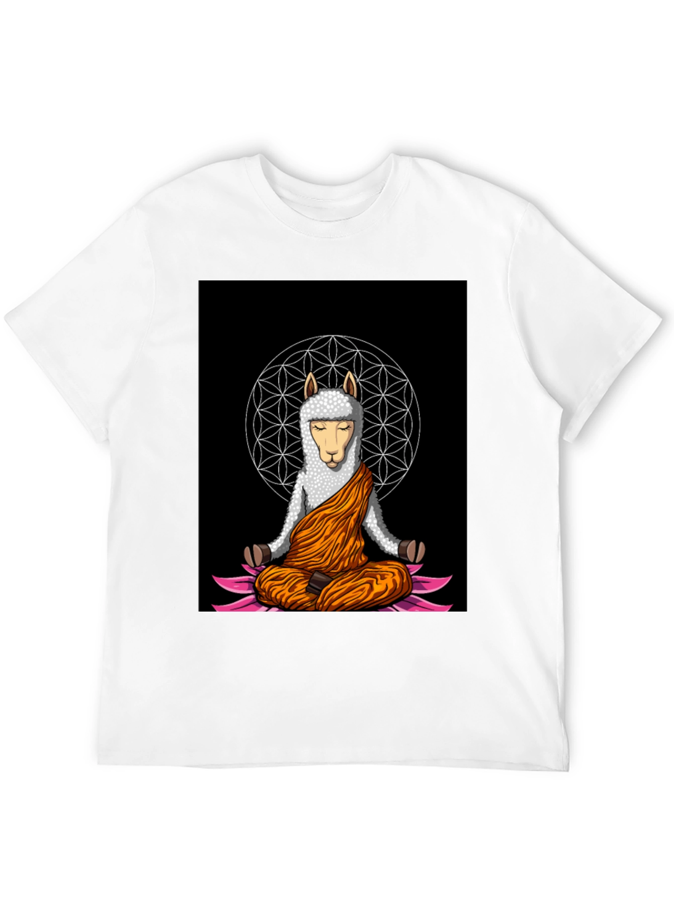 Meditating Llama Graphic T-Shirt - Zen Style