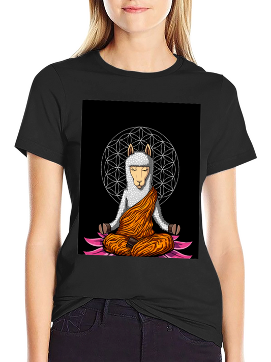 Meditating Llama Graphic T-Shirt - Zen Style
