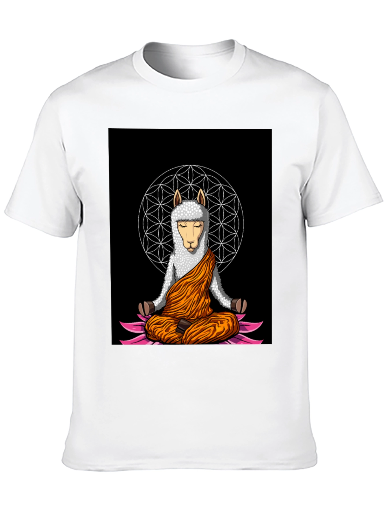 Meditating Llama Graphic T-Shirt - Zen Style